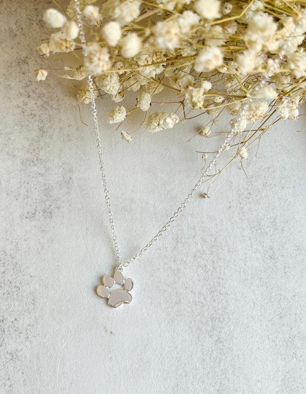 Aldonza™ | Elegant Silver Footprint Necklace
