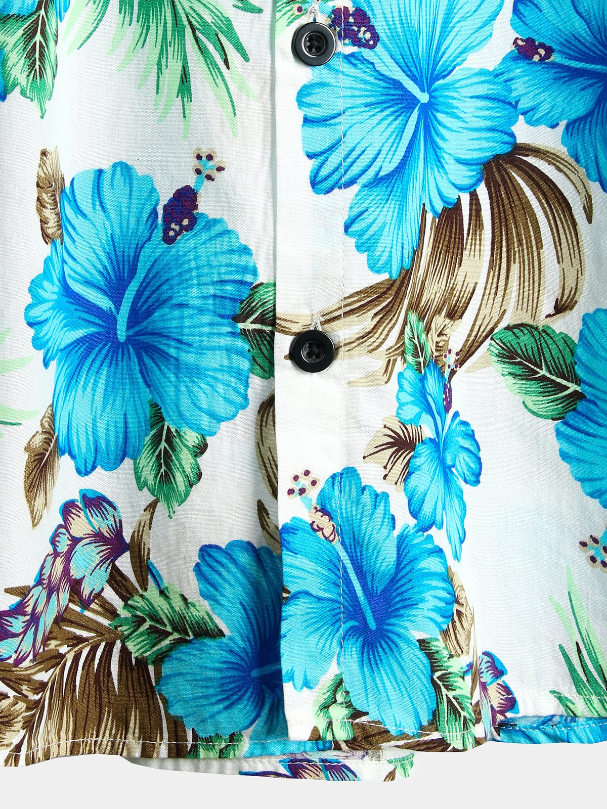 Chemise homme en pur coton à imprimé hawaïen