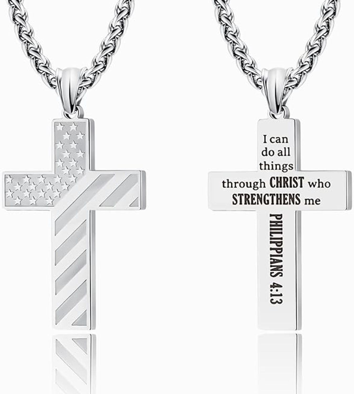 Collier patriotique Cross Faith