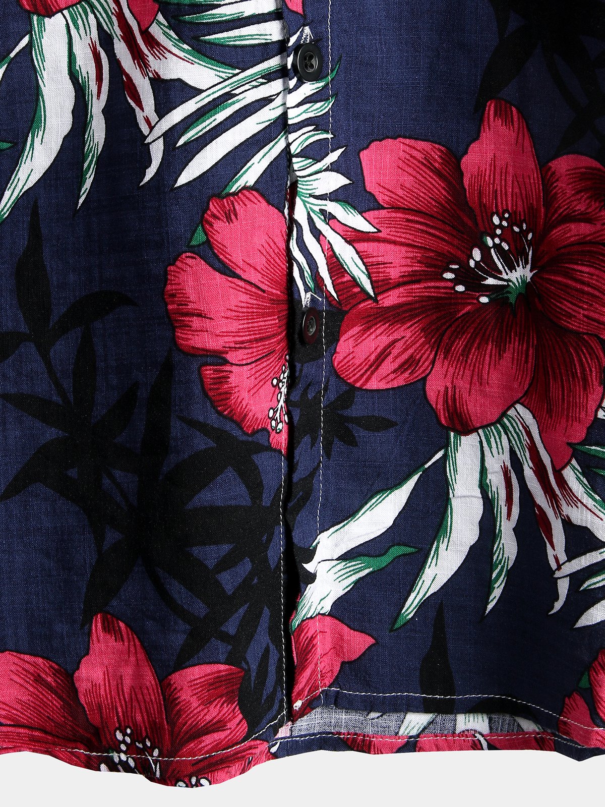 Chemise homme en pur coton à imprimé hawaïen