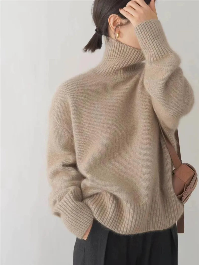Monica™ | Pull en maille à col montant