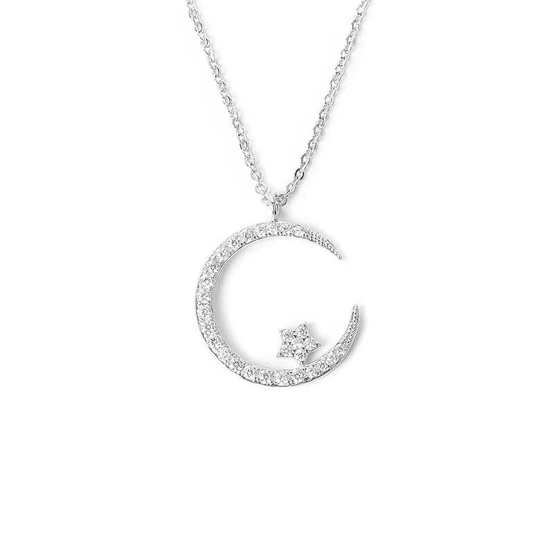 💕50 % de réduction💕Bright Night : Collier Étoile Lune🌙