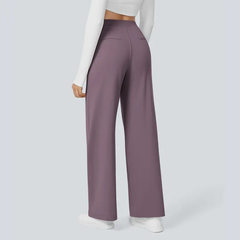 Alba | High-Waisted Straight-Leg Trousers