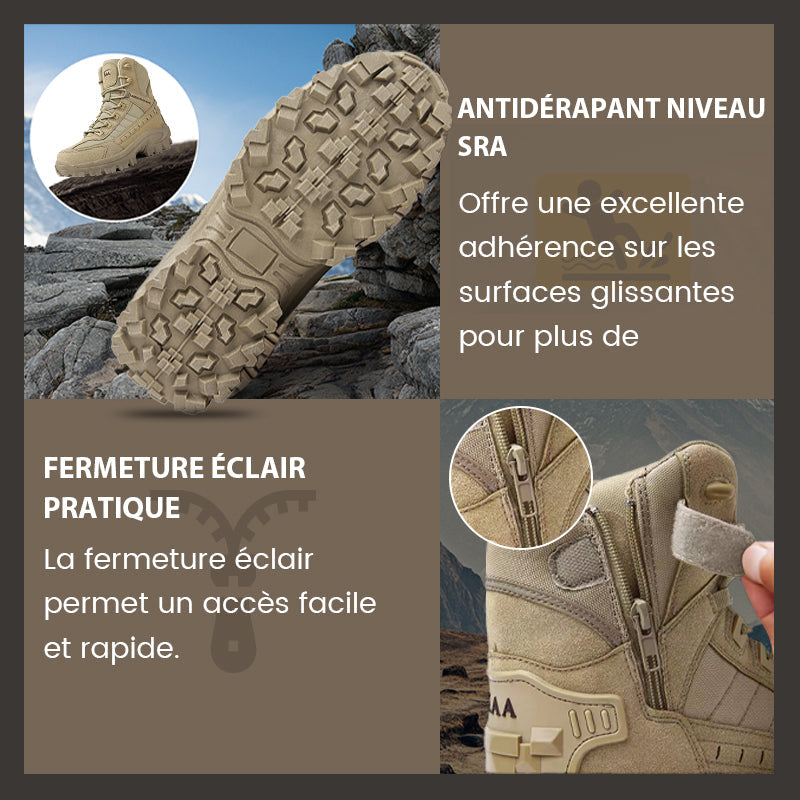 Livraison gratuite 🎁Bottes de combat imperméables et anti-perforation pour hommes (amélioration de la durabilité) 