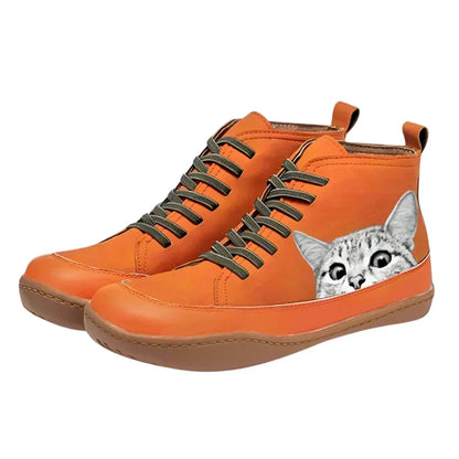 Whiskers™ | Bottines en cuir pour les amoureux des chats