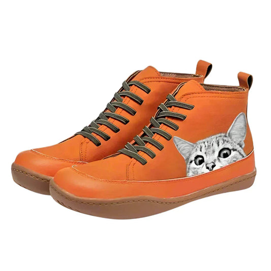 Whiskers™ | Bottines en cuir pour les amoureux des chats