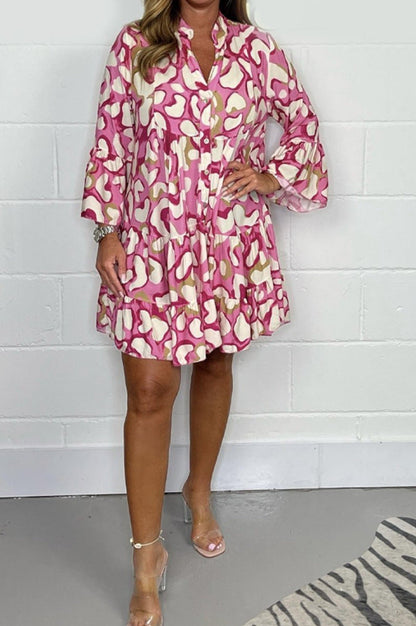 Nouvelles robes imprimées irrégulières de grande taille pour le printemps et l'été 