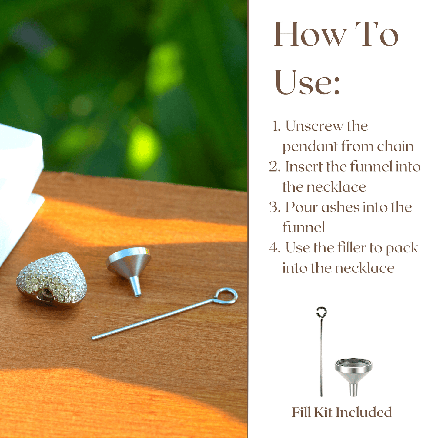 Collier Urne Pour Toujours Dans Mon Cœur