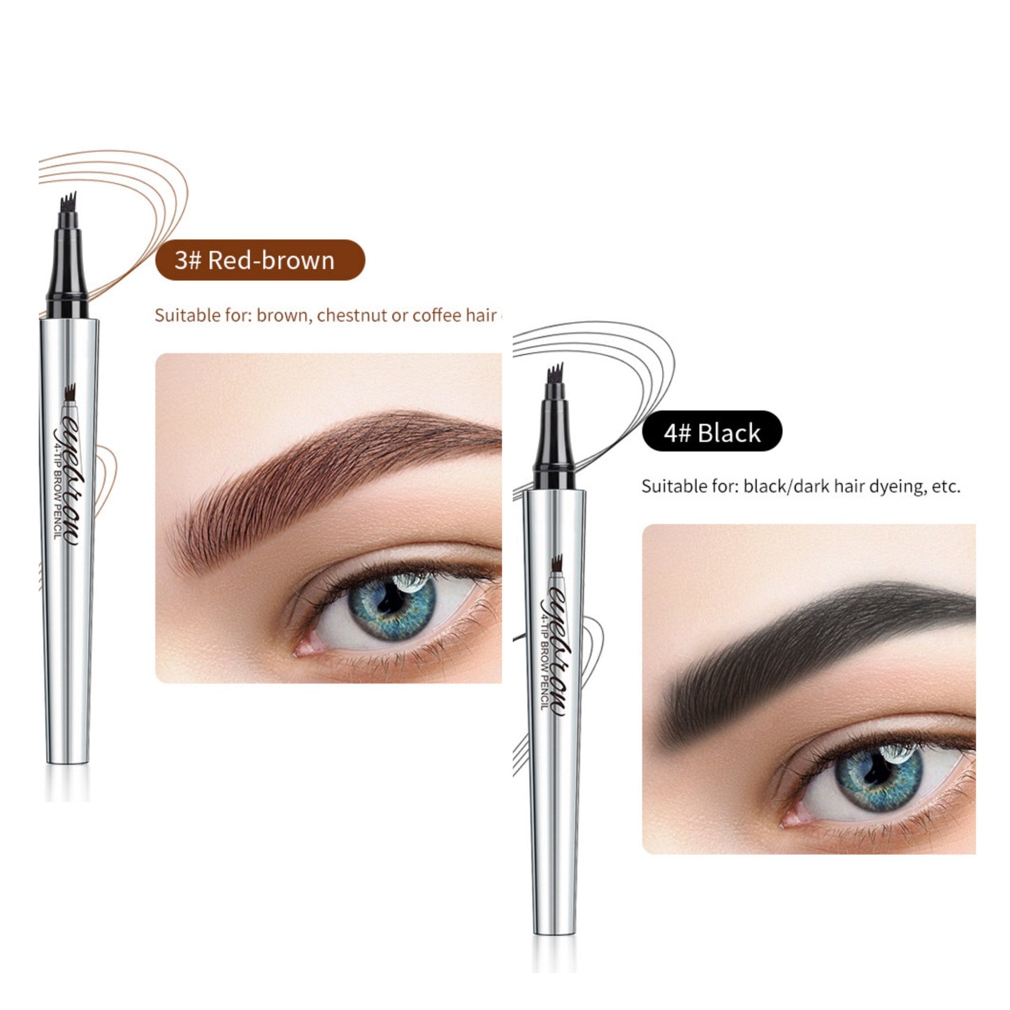 Stylo à sourcils microblading 3D + cils magnétiques