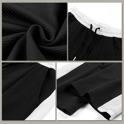 Ensemble jogging sport décontracté 2 pièces contrasté (-50 %) 🔥 Livraison gratuite au Royaume-Uni