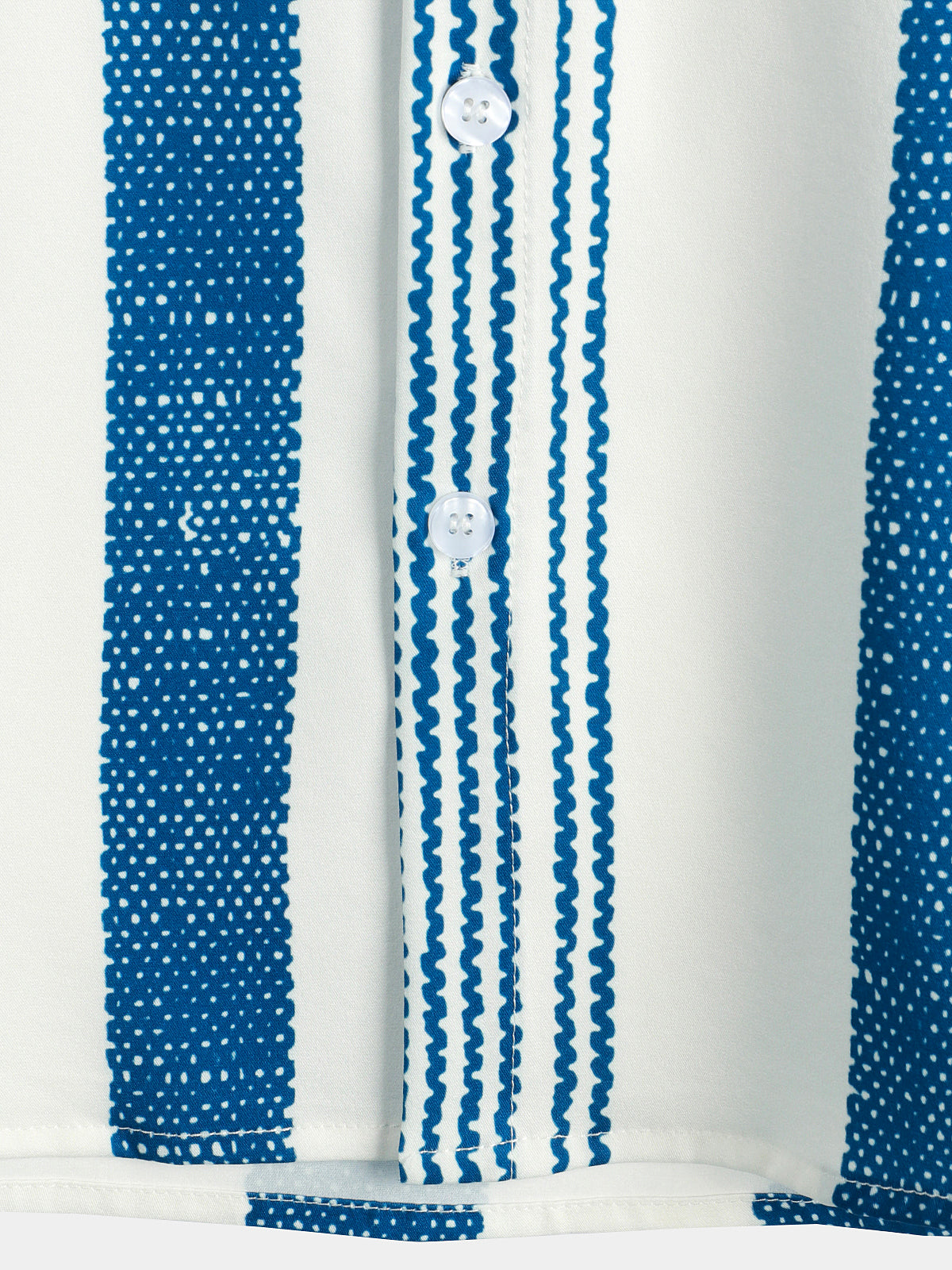 Chemise décontractée à manches courtes et rayures verticales bleu vintage pour homme