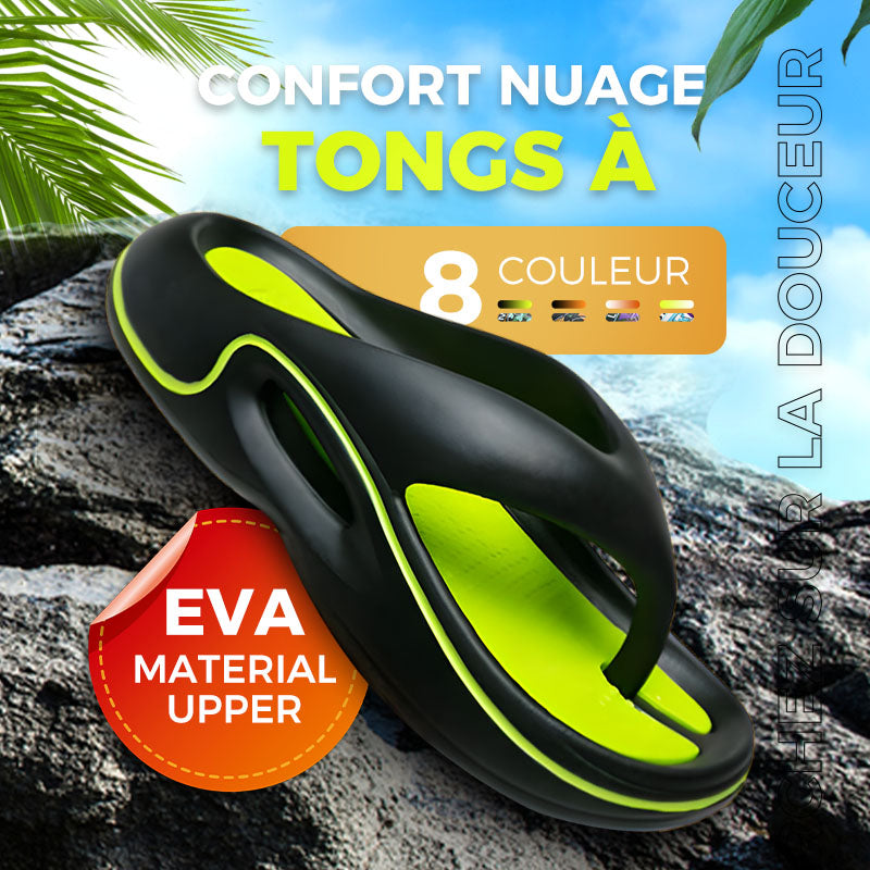 Tongs d'été confortables à semelles épaisses 