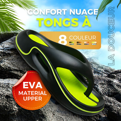 Tongs d'été confortables à semelles épaisses 