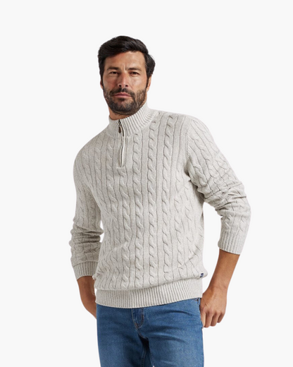 Pull Windsor demi-zip
