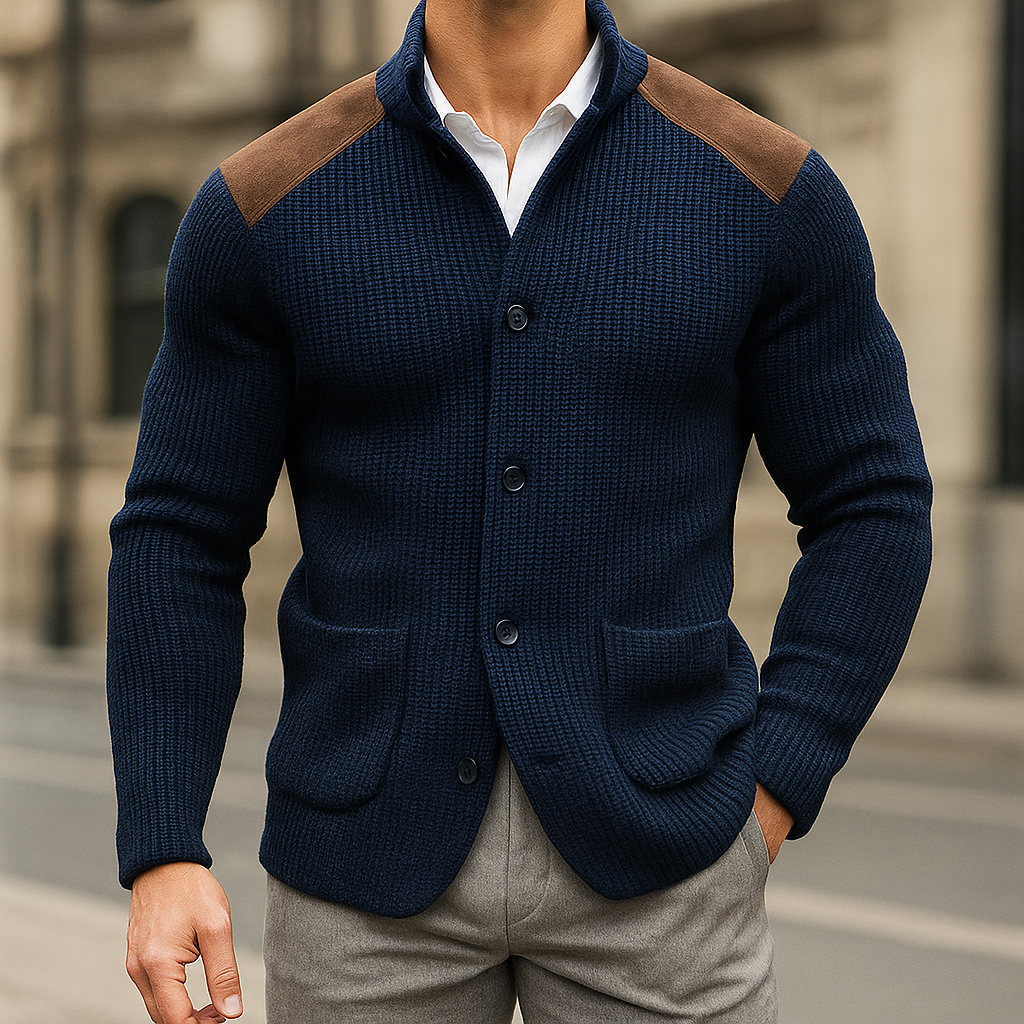 Andreas | Blazer en maille texturée pour homme