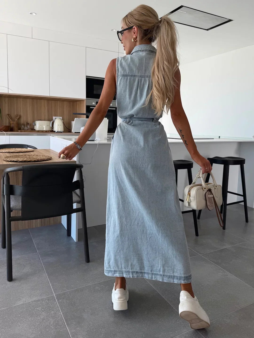 Isabelle | Robe longue en jean