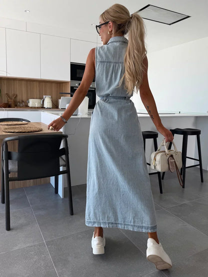 Isabelle | Robe longue en jean