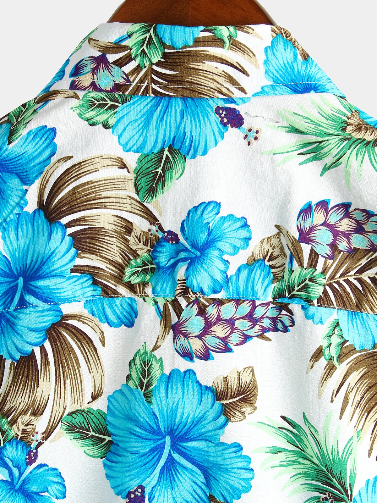 Chemise homme en pur coton à imprimé hawaïen