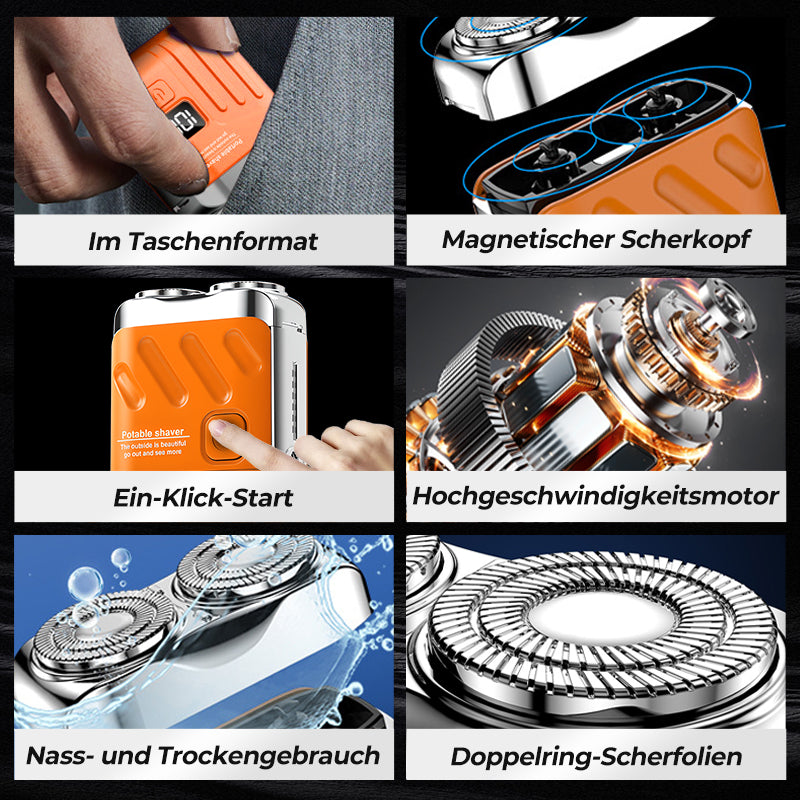 🖤2025 Nouveau design -50 % de réduction🖤Mini rasoir électrique pour hommes 