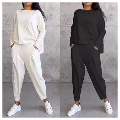 LIANNE | Ensemble deux pièces avec haut à manches longues et pantalon ample