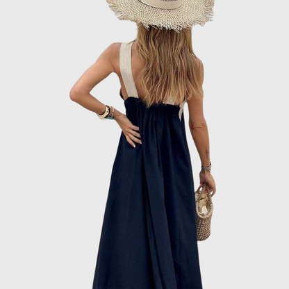 Robe d'été à col croisé pour femme 