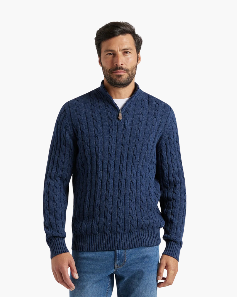 Pull Windsor demi-zip