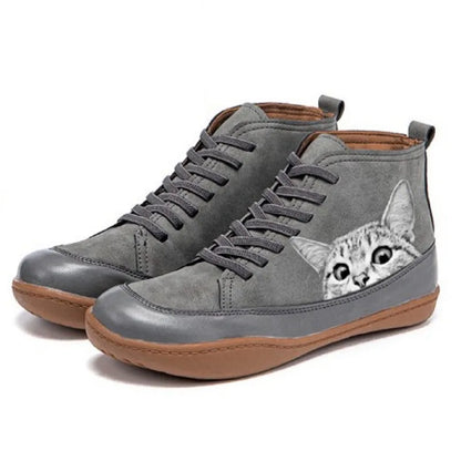 Whiskers™ | Bottines en cuir pour les amoureux des chats