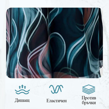 👗Robe mi-longue en mousseline de soie de rêve 