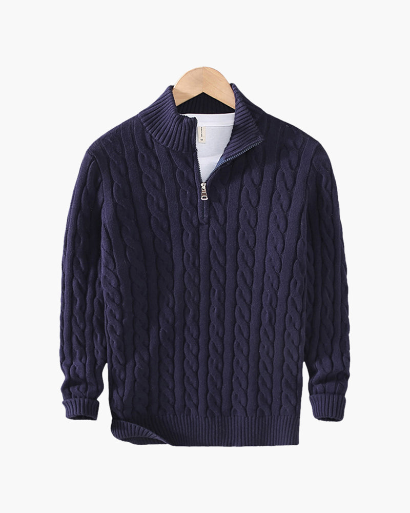 Pull Windsor demi-zip