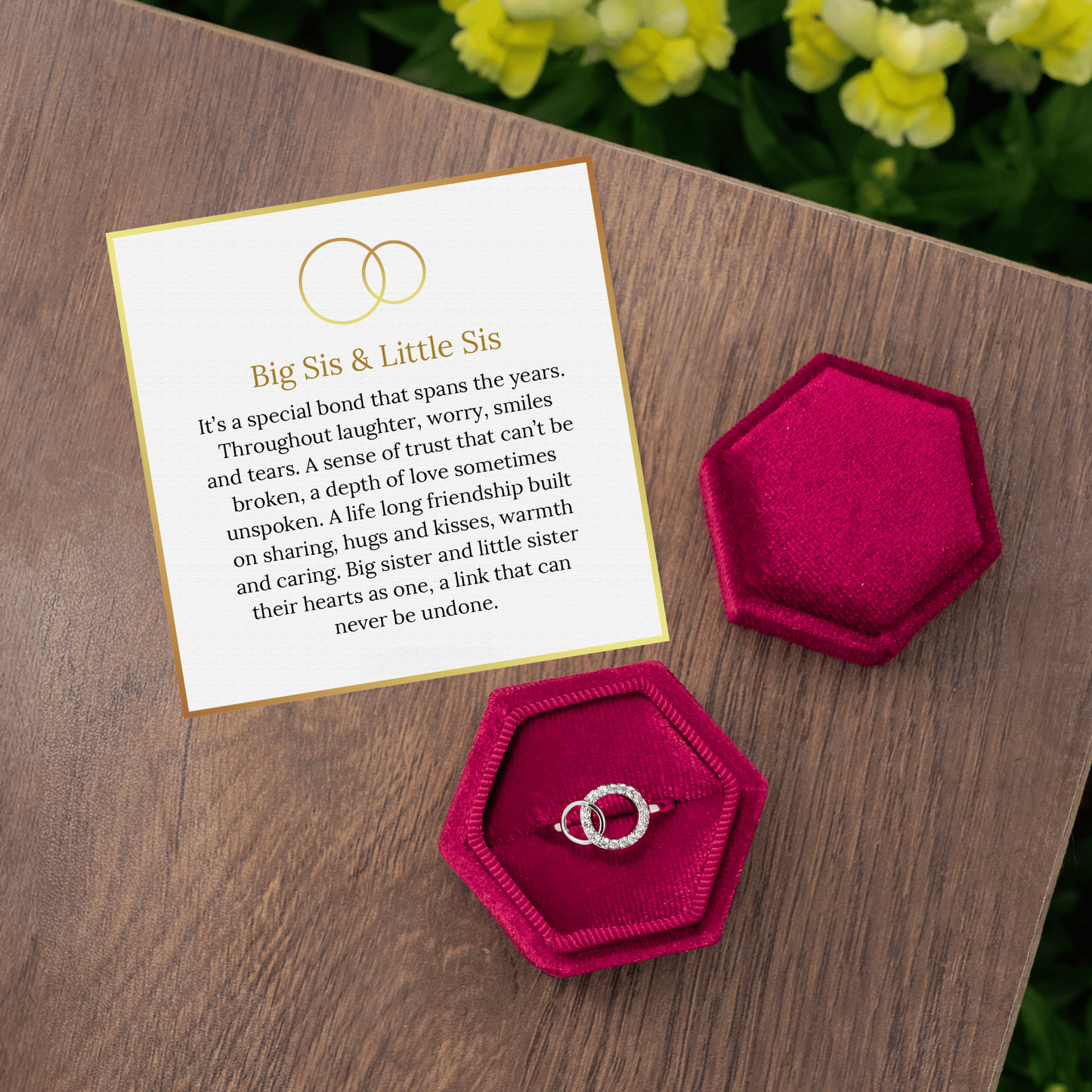 À ma sœur - Bague liée pour toujours