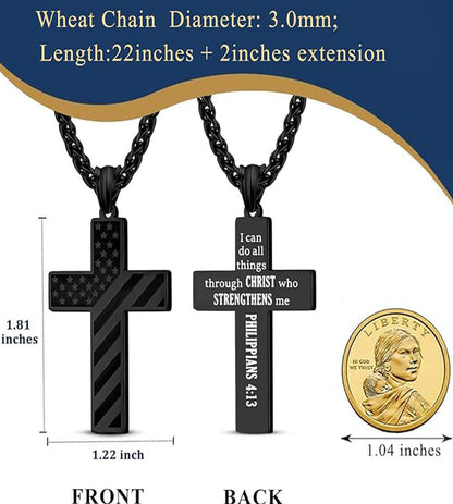 Collier patriotique Cross Faith 