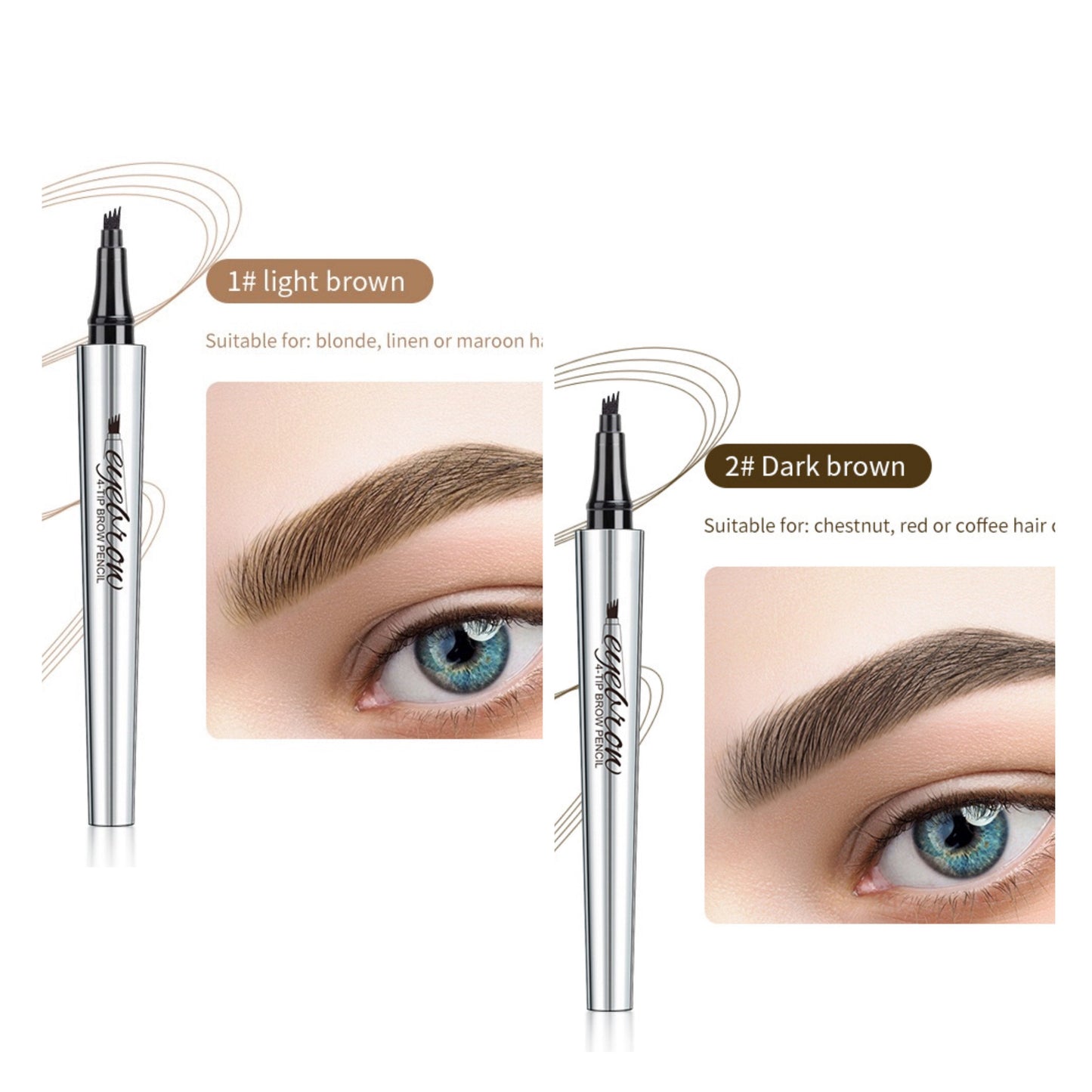 Stylo à sourcils microblading 3D + cils magnétiques