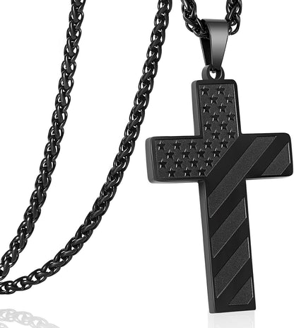 Collier patriotique Cross Faith 