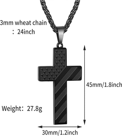 Collier patriotique Cross Faith 