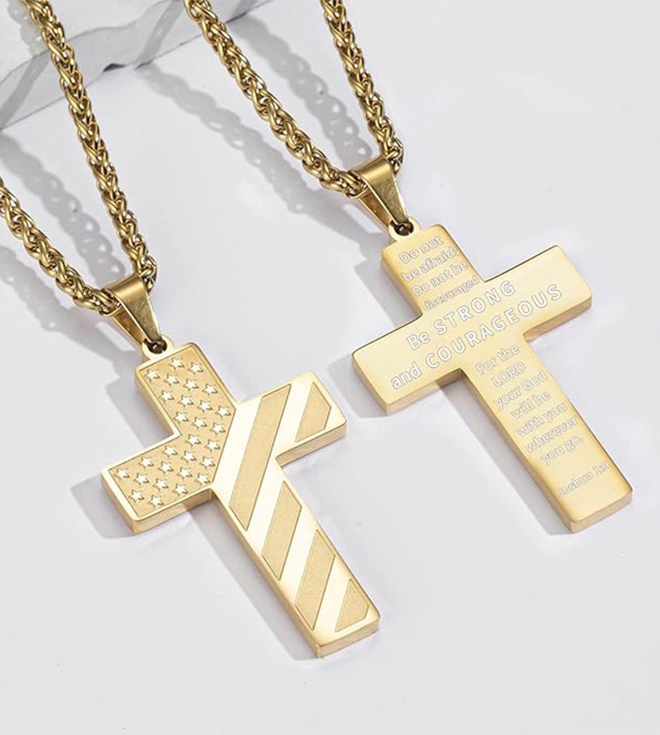 Collier patriotique Cross Faith 