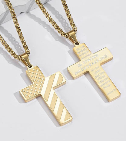 Collier patriotique Cross Faith 