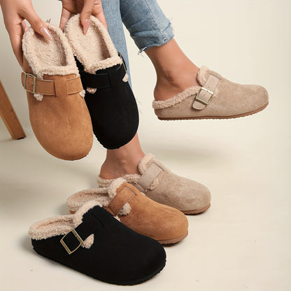 Luna | Plush-Lined Platform Mules