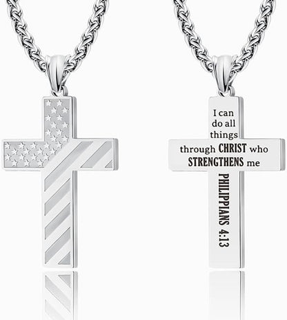 Collier patriotique Cross Faith 