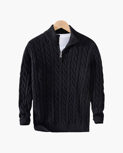 Pull Windsor demi-zip