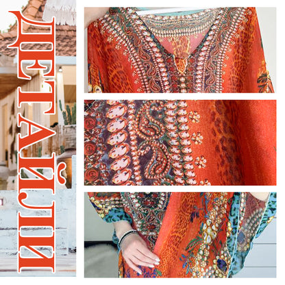 🌸Robe bohème à volants et décolleté en V 