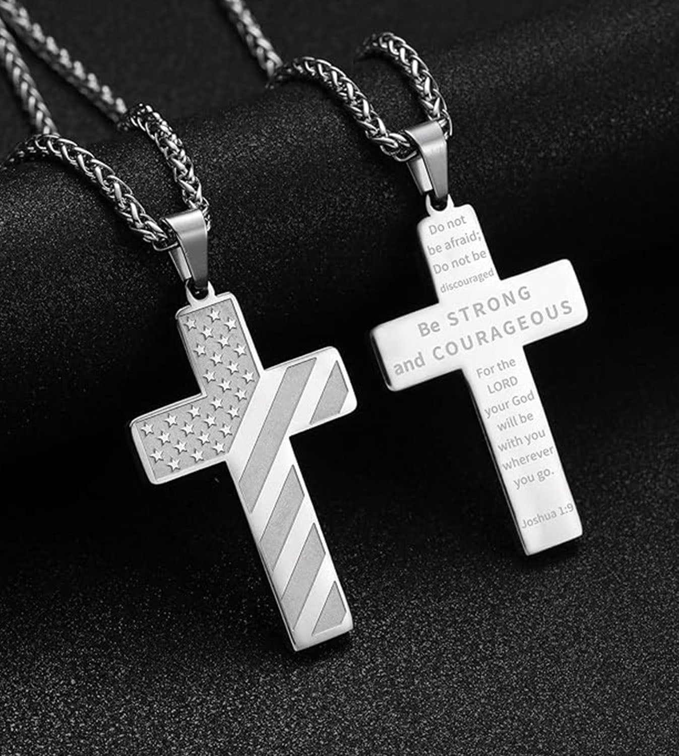 Collier patriotique Cross Faith 