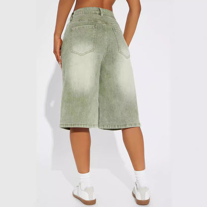 Jorts courts à double ceinture Y2K