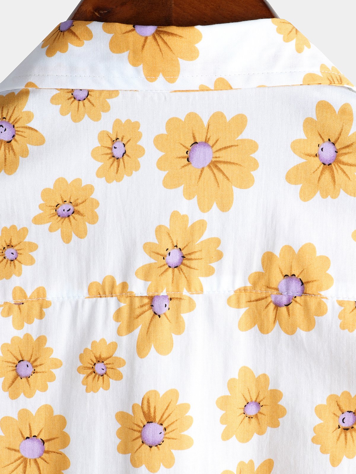 Chemise hawaïenne tropicale en coton à imprimé marguerites pour homme