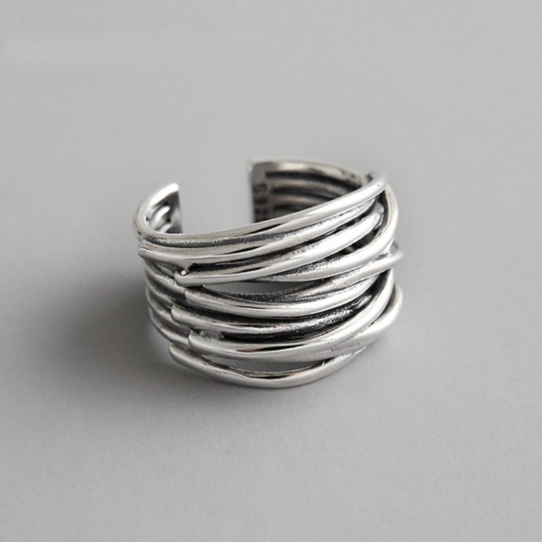 Bague réglable en argent 