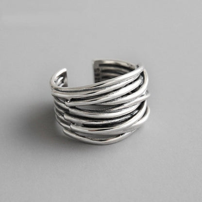 Bague réglable en argent 