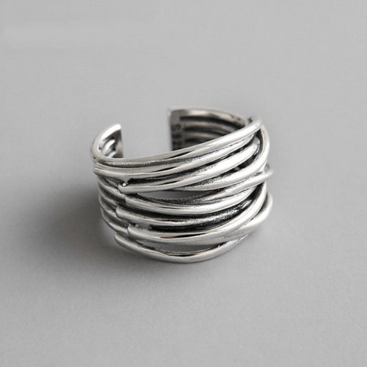 Bague réglable en argent 