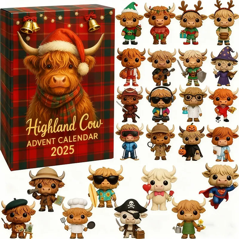 Calendrier de l'Avent Vache des Highlands 2025
