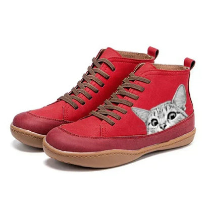 Whiskers™ | Bottines en cuir pour les amoureux des chats