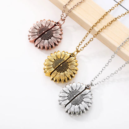 Collier en acier inoxydable « Tu es mon soleil » 