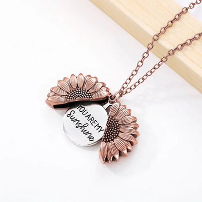 Collier en acier inoxydable « Tu es mon soleil » 